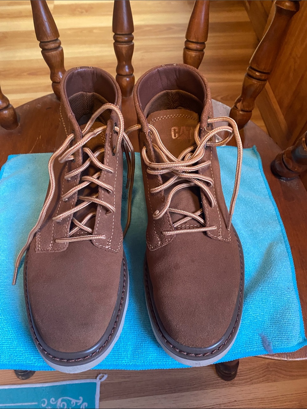 Caterpillar Brown Suede Lace-Up Men's Work Boots